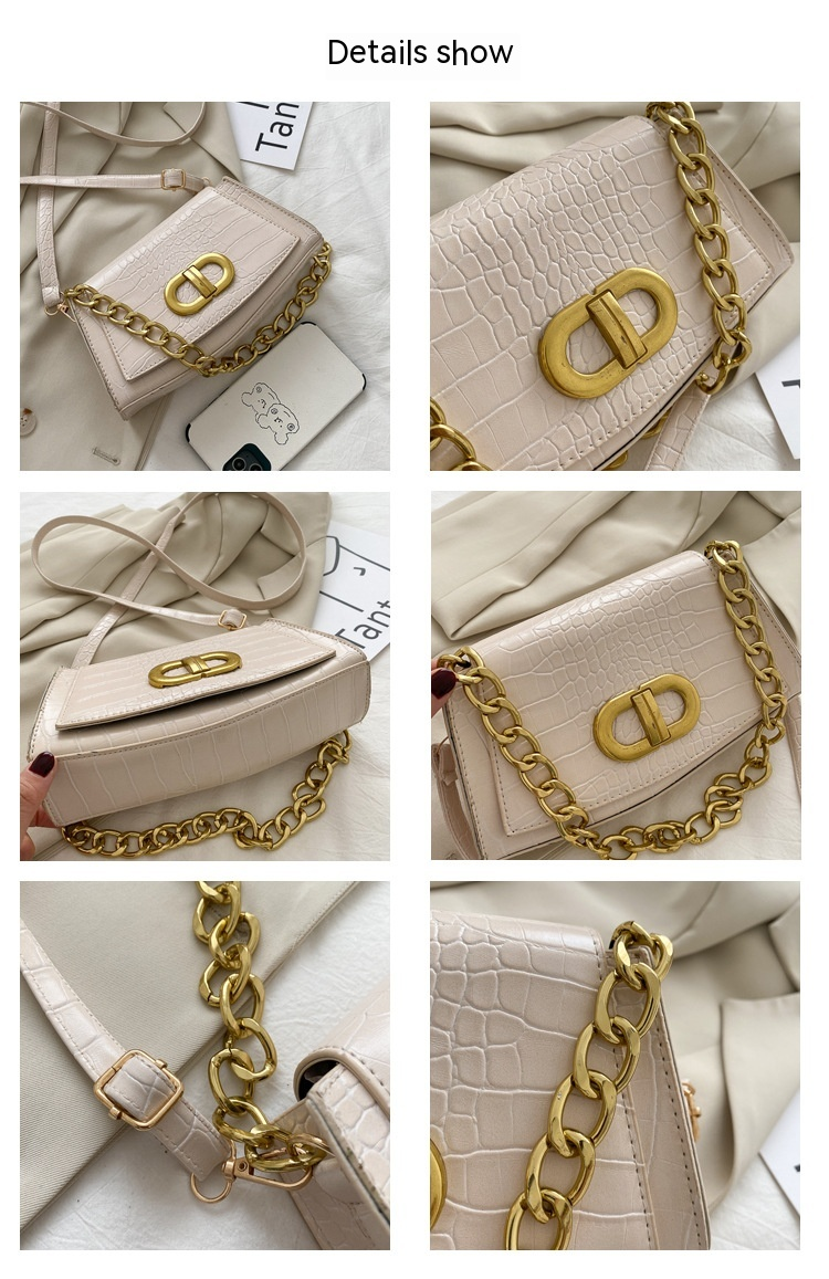 2023 Nuova struttura francese Borsa piccola da donna popolare Borsa a tracolla alla moda con catena a spalla Nether Borsa a tracolla rossa alla moda_voghion.com