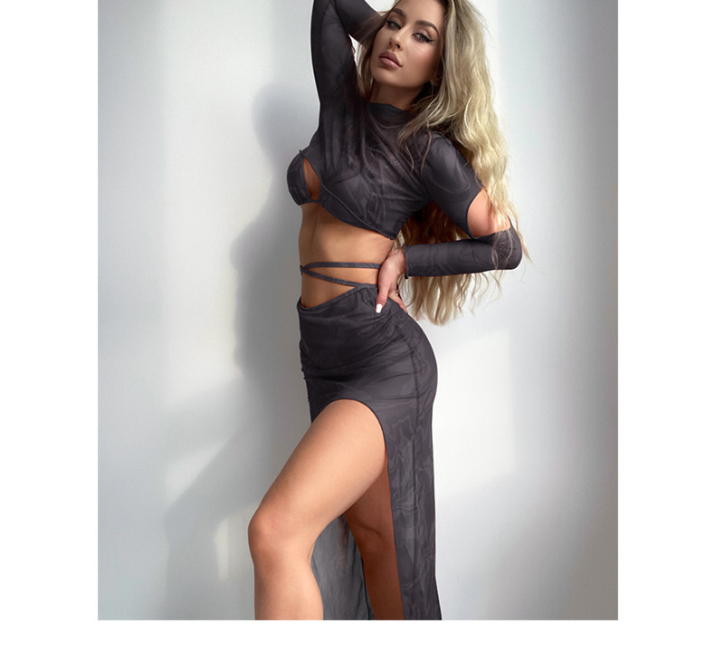 Vêtements pour femmes Huludao Maillots de bain Maillots de bain Bikini fendu Bikini Nouveau style jupe à manches longues Chemise extérieure Maillots de bain exclusifs transfrontaliers_voghion.com