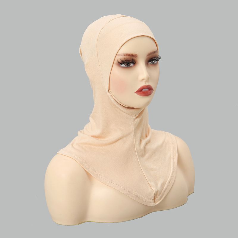 Hot-Selling Single-Layer Crossed Mercerized Cotton Base For Women, Large Size, Chin-Covering Pullover Hat_voghion.com