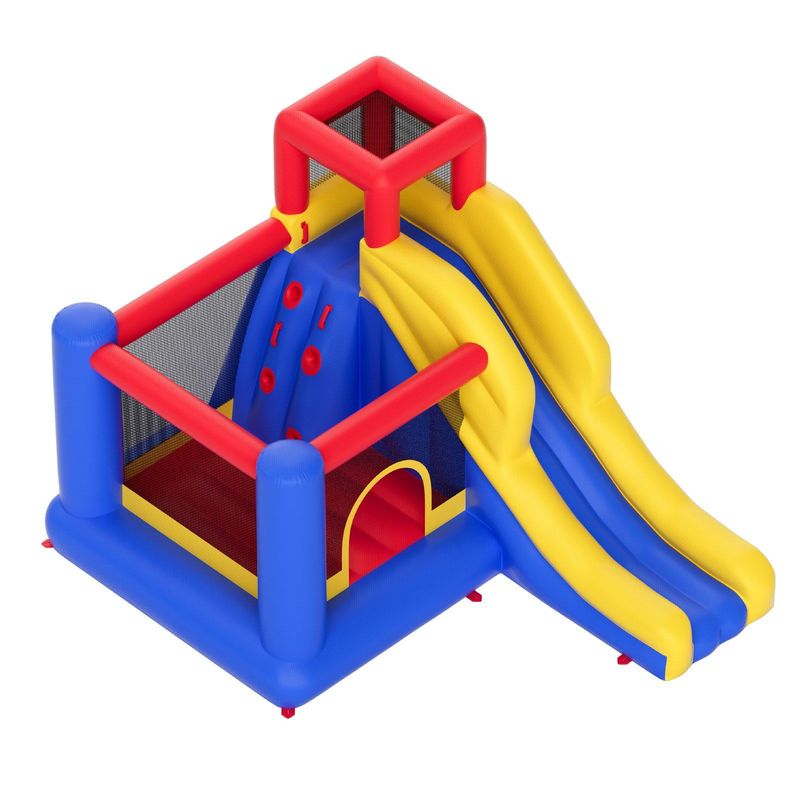 VEVOR Inflatable Bounce House, Outdoor High Quality Playhouse Trampoline, Jumping Bouncer With Blower, Slide, And Storage Bag, Family Backyard Bouncy Castle, For Kid Ages 3–8 Years, 134x102x91 Inch_voghion.com