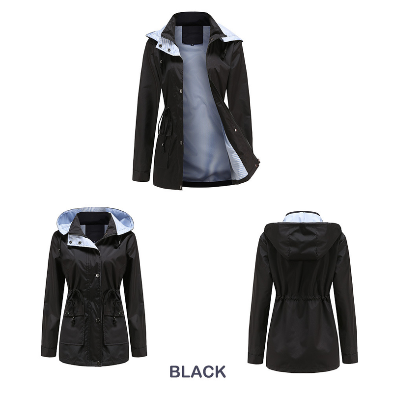 Damenbekleidung neue Herbst- und Winterjacke mit abnehmbarer Kapuze, Windjacke für Damen, große Damenjacke, Regenmantel_voghion.com