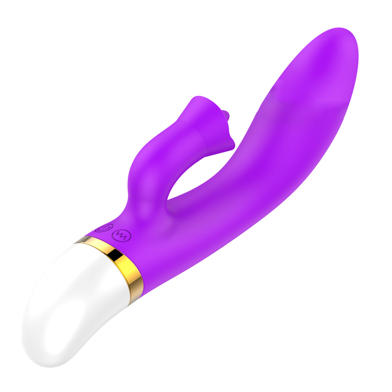 Clitoris Vibrating Oral Massager Tongue Licking Rabbit Vibrators For Women USB Charge Double Motor Vibrato_voghion.com