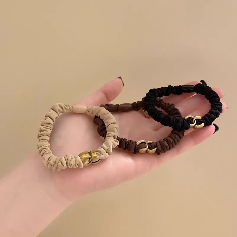 Kleines Nischen-High-End-Basis-Stirnband, vielseitiges schwarzes Gummiband, Dünndarmschlaufe, hohe Elastizität, keine Schädigung der Haarschnur-Kopfbedeckung_voghion.com
