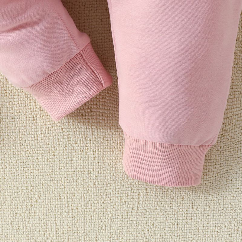 2024 Spring New Children's Clothing Valentine's Day Love Embroidery Hoodie Solid Color Pants Set_voghion.com