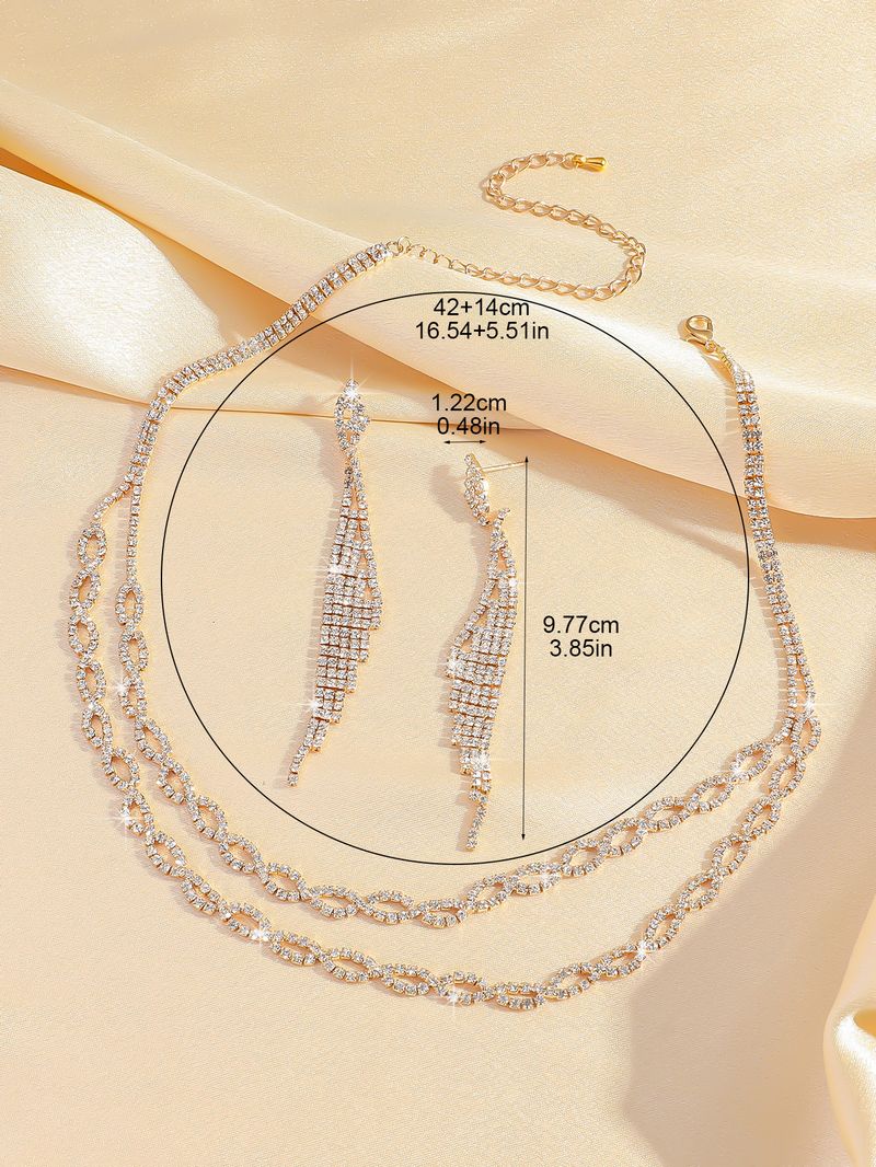 halsbandsset örhänge smyckesset bankettklänningsset halsband moderiktigt brudsmycken_voghion.com