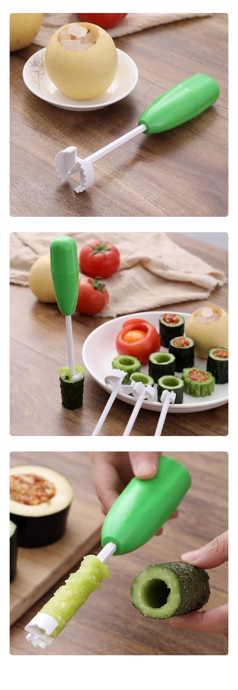 Obstentkerner, multifunktionales Gemüseentkerner-Gadget, Küchenwerkzeug_voghion.com