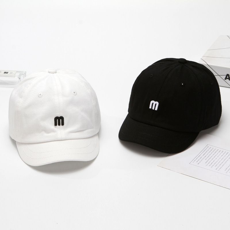 M-tähega lühike meeste ja naiste päikesesirm paaridele, pehme ülaosaga, väikese äärega, pesapallimänguasjaga ratsutamismüts pardikeelega_voghion.com