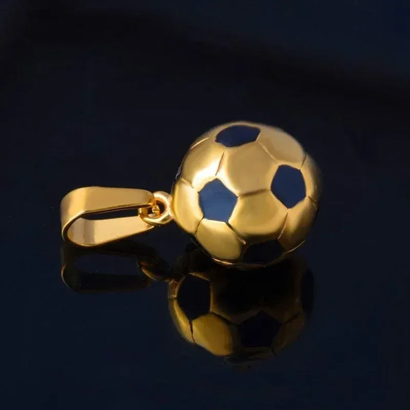 Ready Stock Summer Fashion Sports Football Stainless Steel Chain Boy's Men Necklace Jewelry Accessories for Creative Gift_voghion.com