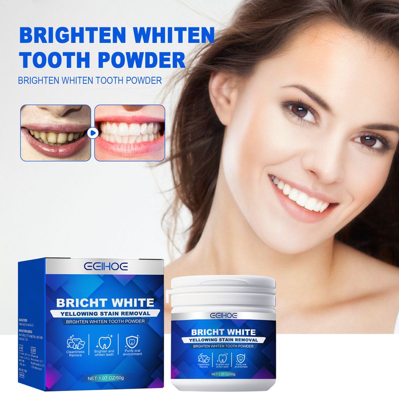 EELHOE Deep Cleaning Powder Cleans Stains Whitens Freshens Breath Gentle On Gums Strengthens Teeth_voghion.com