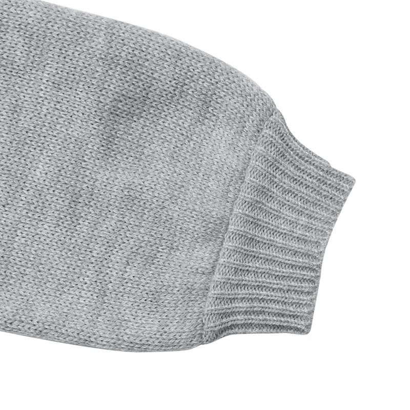 "Women's 3D Floral Knit Sweater – Soft Round Neck Pullover For Autumn & Spring (S/M/L, Greyish)"_voghion.com