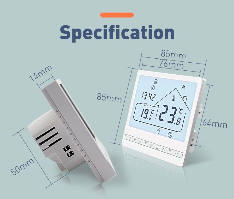 Thermostat intelligent WIFI Tuya pour maison connectée pour chauffage ou échauffement Alexa Google Contrôleur de température Chauffage électrique/gaz_voghion.com