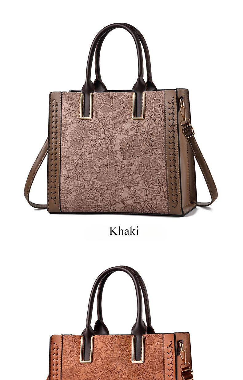 Middle-aged mother messenger bag 2024 new simple temperament shoulder soft leather bag_voghion.com