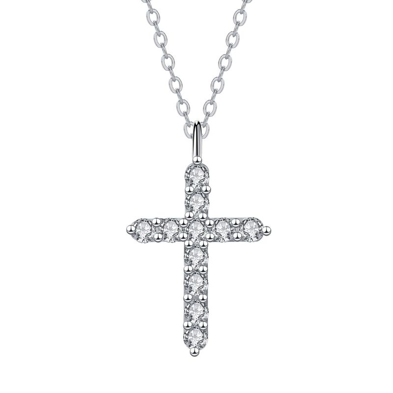 Collana con croce per donna, lusso leggero, nicchia, sensazione di alta qualità, gioielli_voghion.com