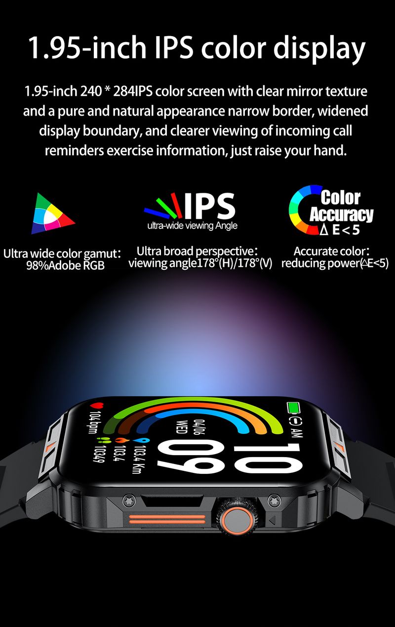 Reloj inteligente deportivo L81 para exteriores, para hombre, con respuesta a llamadas, batería grande, rastreador de actividad física, resistente al agua, compatible con iOS y Android._voghion.com