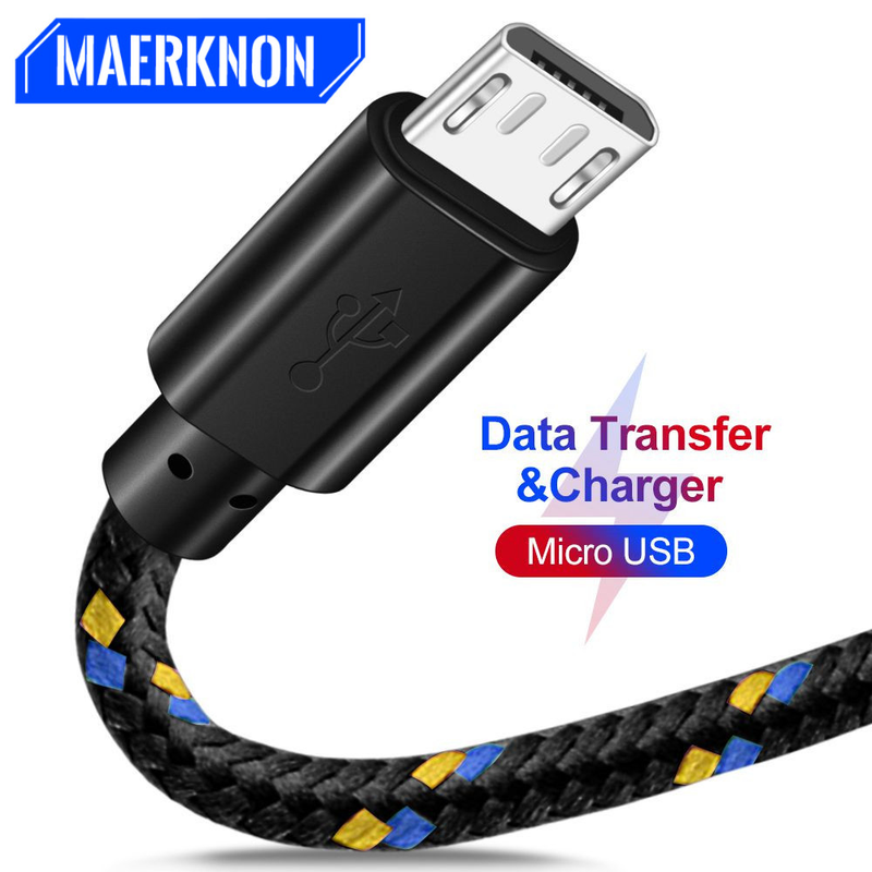 mini Nylon USB cable 1m 2m USB data cable suitable for Samsung S6 S7 Xiaomi 4X LG tablet computer Android phon_voghion.com