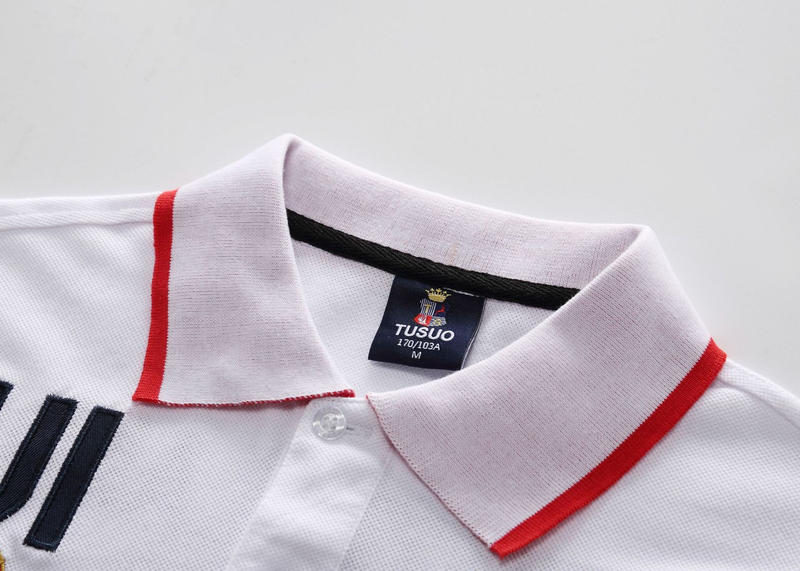 Kurzarm-Poloshirt für Herren, bestickt, modisch, lässig, Slim Fit, reine Baumwolle, Schlitz in Übergröße_voghion.com