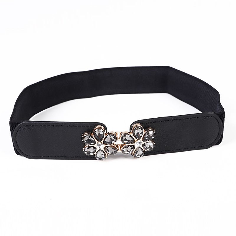 Damesjurk elastische tailleband elastische dunne riem nieuwe veelzijdige mode donsjack zwarte riem_voghion.com