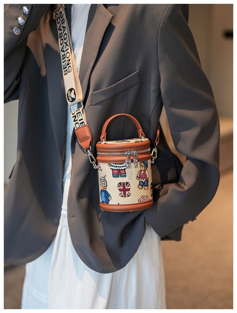 Borsa a secchiello da donna, borsa a tracolla di tendenza, borsa da pendolare alla moda_voghion.com