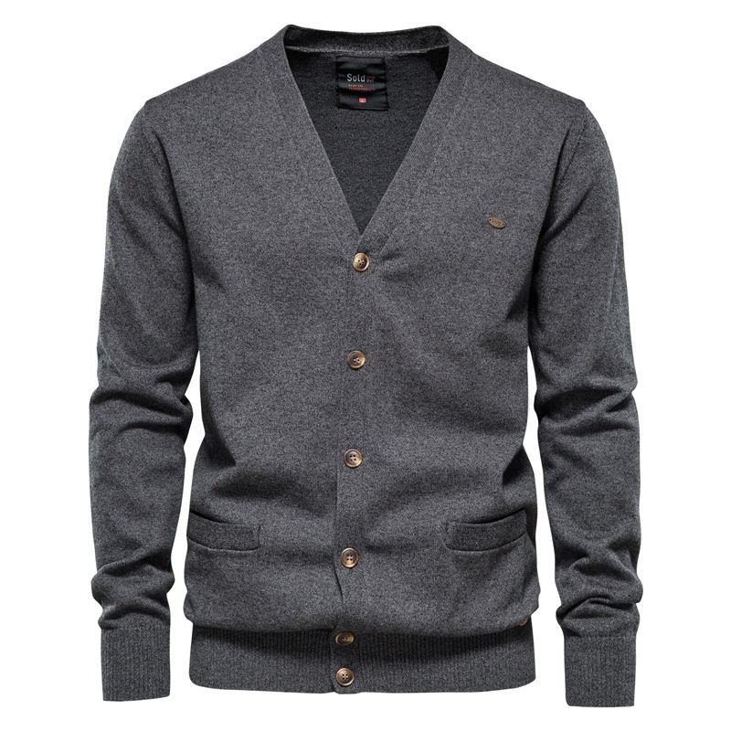 Vêtements pour hommes Pull d'automne Nouveaux tricots décontractés pour hommes Veste pour hommes Mode Couture décontractée Pull pour hommes_voghion.com