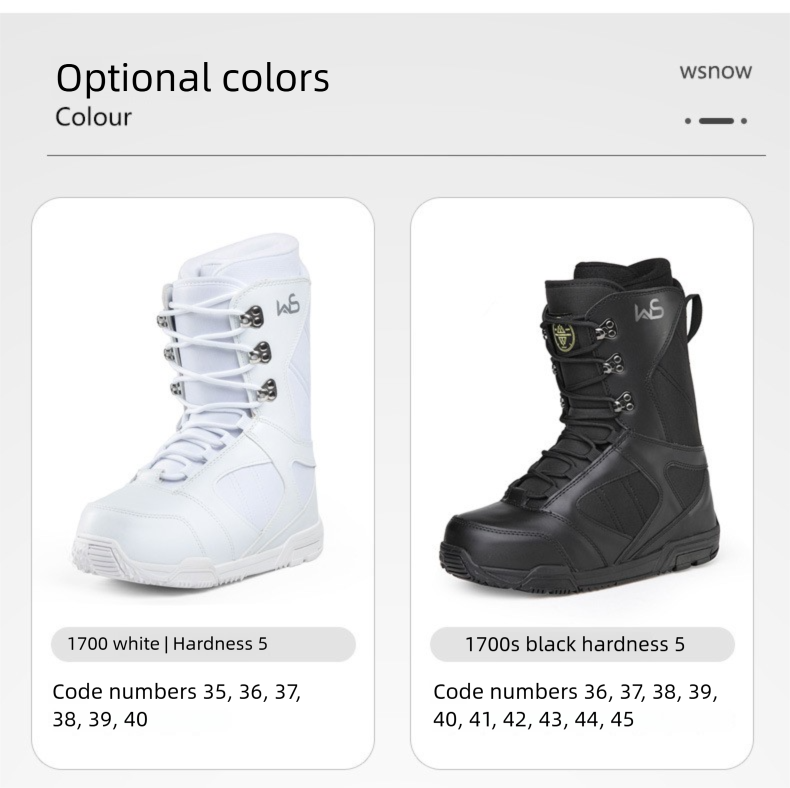 WS Equipment Ski All-Terrain Boots Women Adult Men Couple Style Snowboard Shoes_voghion.com