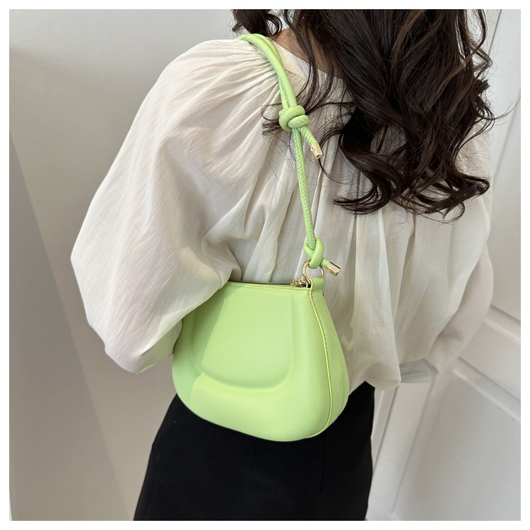 Borsa a tracolla 2024 nuova PU moda popolare tinta unita temperamento ascellare borsa a tracolla alla moda da donna invernale_voghion.com