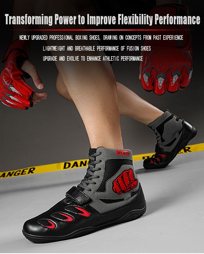Chaussures de boxe, chaussures d'entraînement pour hommes et femmes, chaussures de sport, squats, soulevés de terre, combat, taekwondo, chaussures de combat professionnelles, chaussures de lutte_voghion.com