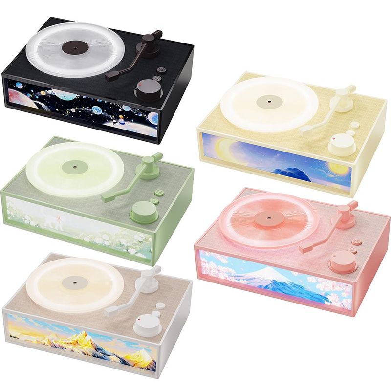 Lampada da comodino per aromaterapia, inserimento di biglietti regalo, altoparlante Bluetooth portatile_voghion.com