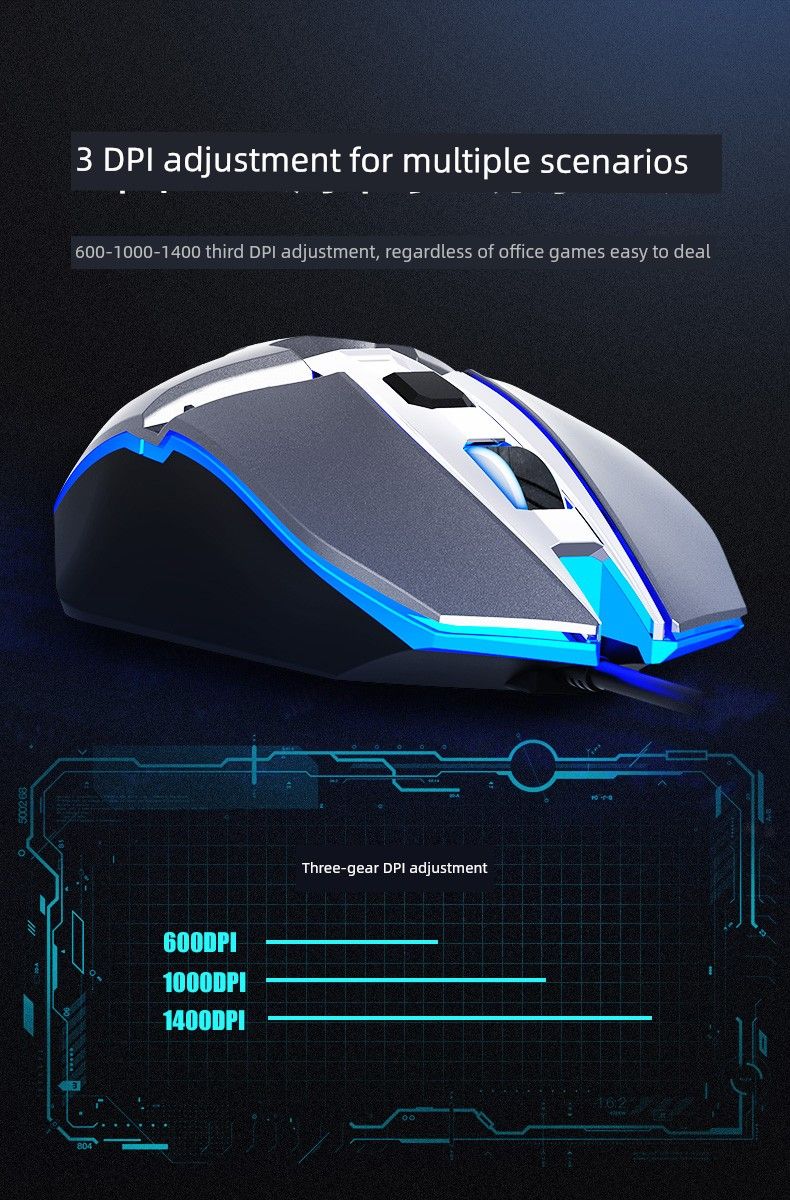 Aockm410 Metal Suspension Luminous Key Suit Game Business Office For Home Heavy Magic Color Keyboard And Mouse_voghion.com