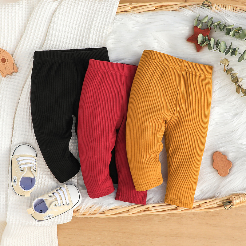 Mother&Kids Boys and girls baby pants three three-color combination casual pants set_voghion.com