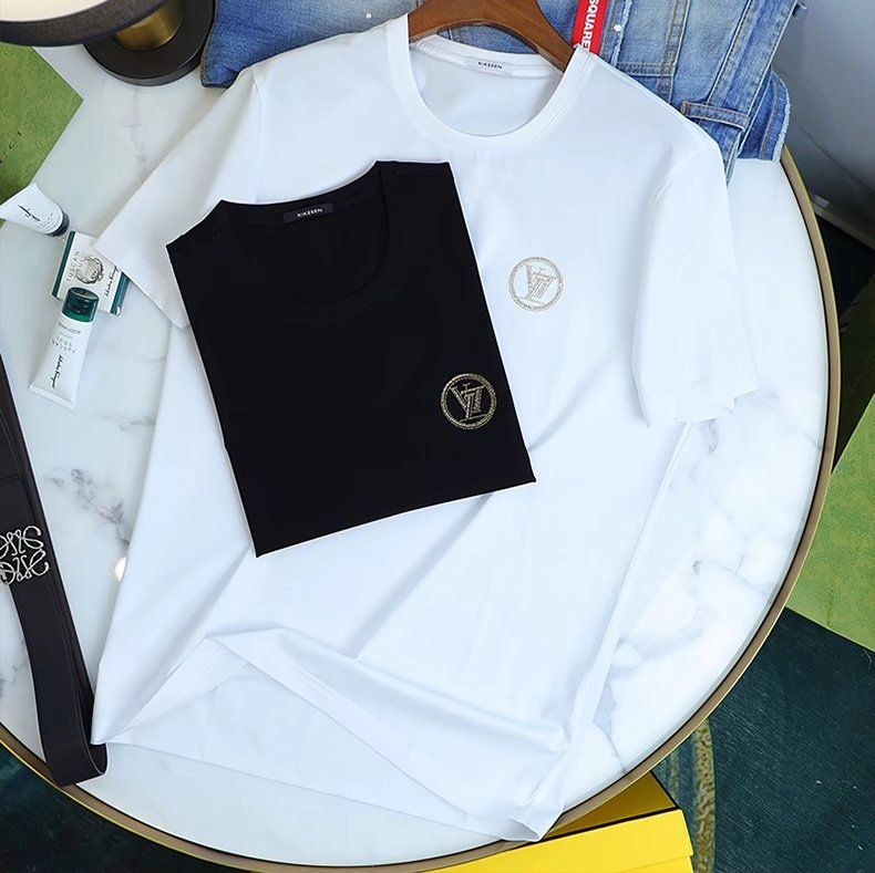 T-shirt d'été à manches courtes pour hommes, nouvelle marque tendance, simple, ample, à la mode, sous-vêtement, 2024_voghion.com