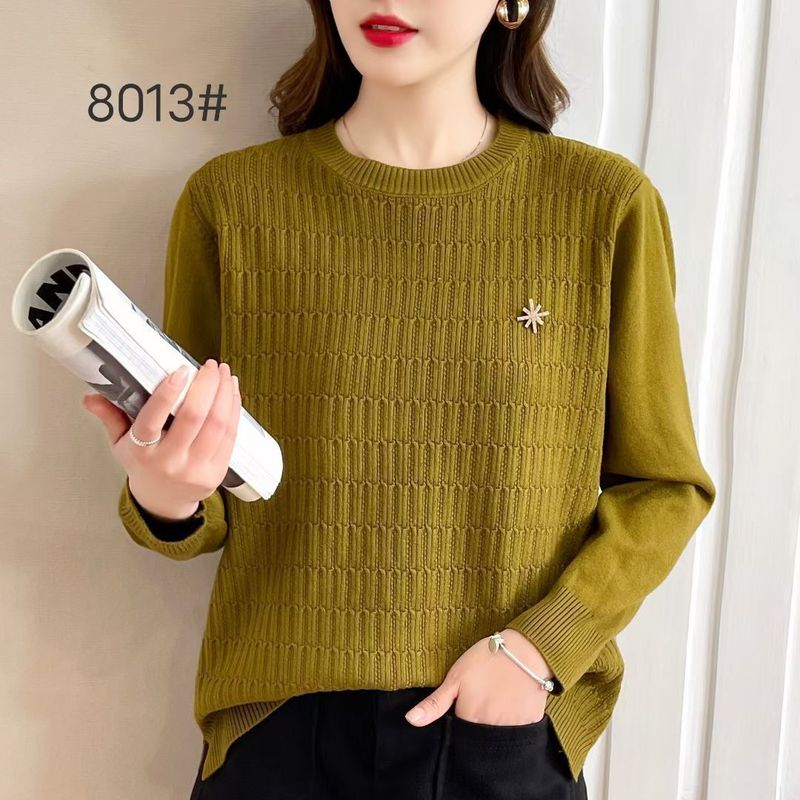 【 Cashmere Family】 Maglione corto in lana con cappuccio e scollo rotondo per donne di mezza età, mamma, interno lavorato a maglia larga_voghion.com