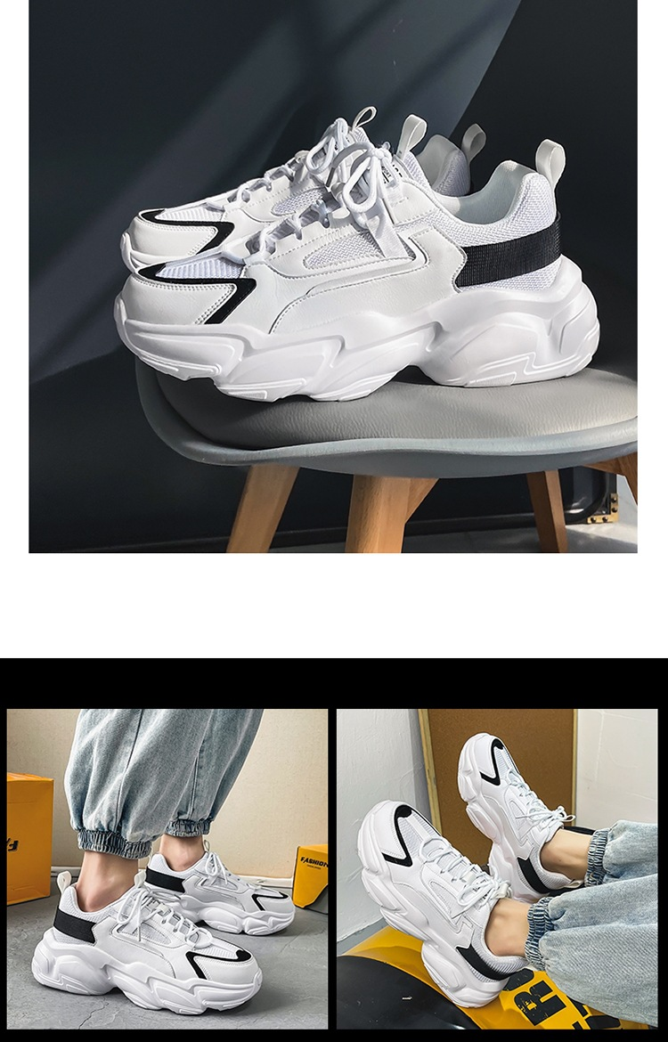 Eakers Men S Spring And Autumn New Casual Running Shoes Thick Soles Booster Trendy Versatile Ins Dad_voghion.com
