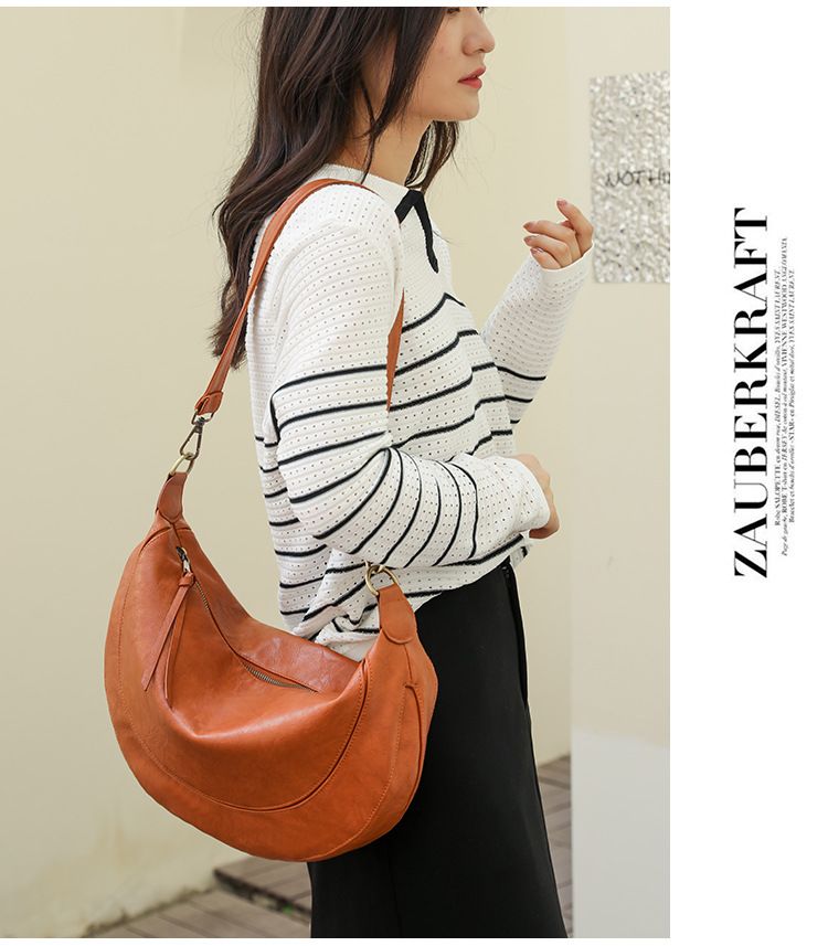 Borsa a tracolla grande capacità per ragazze a forma di mezzaluna borsa da donna leggera antica borsa da donna borsa a tracolla_voghion.com