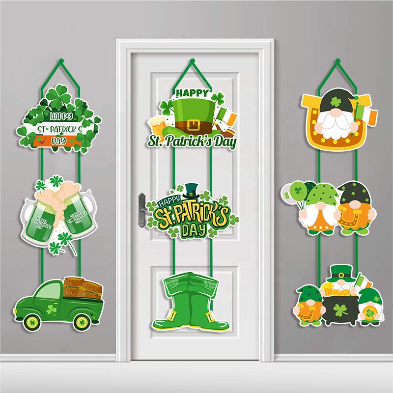 St. Patrick's Day Party Dekoration Tür Hängen Lustige Anhänger Kreuz Grenze St. Patrick's Day Party Dekoration Tür Hängen_voghion.com