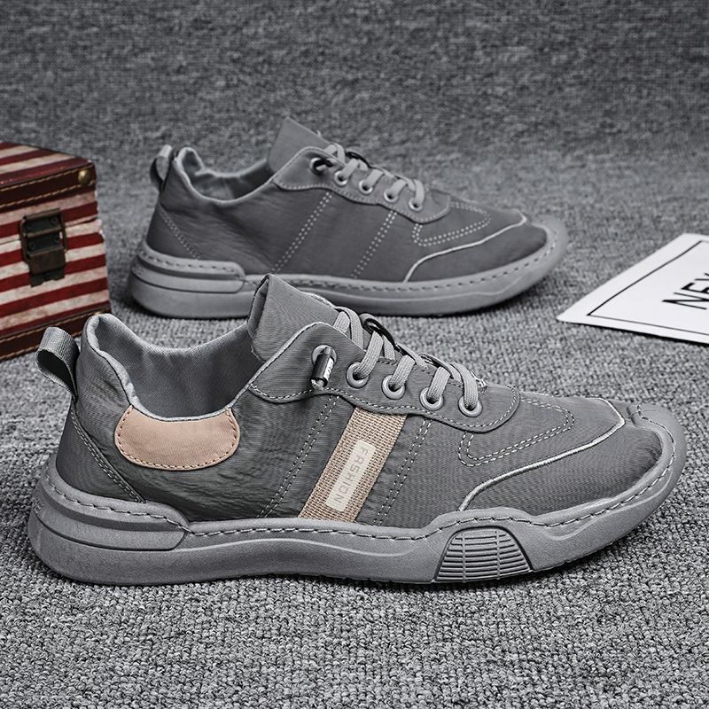 Lazy Worker Kicks Summer 2025 New Breathable Ice Silk Canvas Men's Casual Trendy Board Shoes_voghion.com