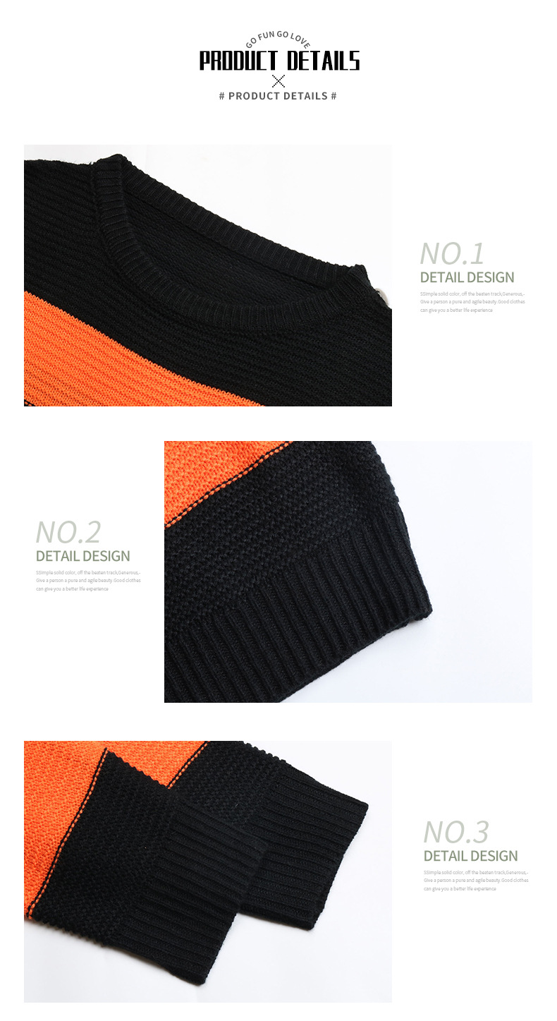 Vêtements pour femmes station indépendante mode pull Style occidental mince à manches longues pull rayé en vrac pour les femmes_voghion.com