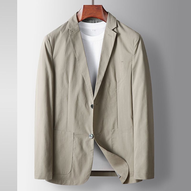 CT Homme Printemps Automne 2025 Nouveau Tissu En Lin Costume Simple D'affaires Veste Décontractée Jeunesse Sans Repassage_voghion.com