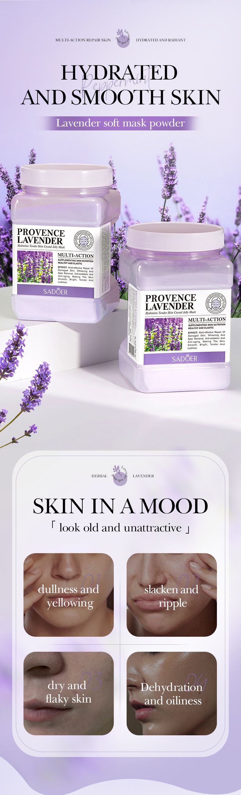 Full English Soft Powder 540g SADOER Chamomile Smearing Hydrating Moisturizing Face Mask_voghion.com