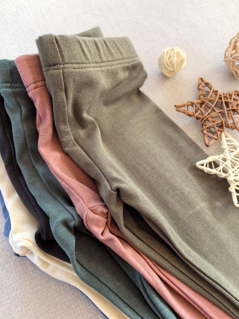 Koreansk stil forår og sommer baby tynde cropped leggings til mænd og kvinder Baomodal bløde, højelastiske ensfarvede slim-fit bukser_voghion.com