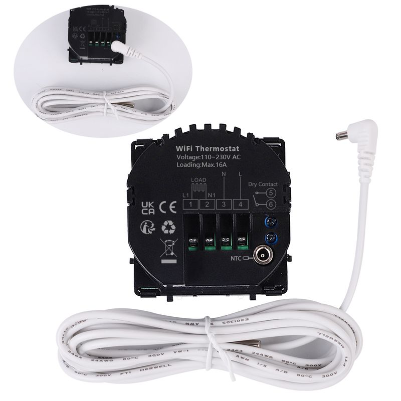 Thermostat WiFi intelligent Contrôleur de température Chaudière à gaz pour eau chaude ou chauffage électrique Fonctionne avec Google Home Tuya_voghion.com