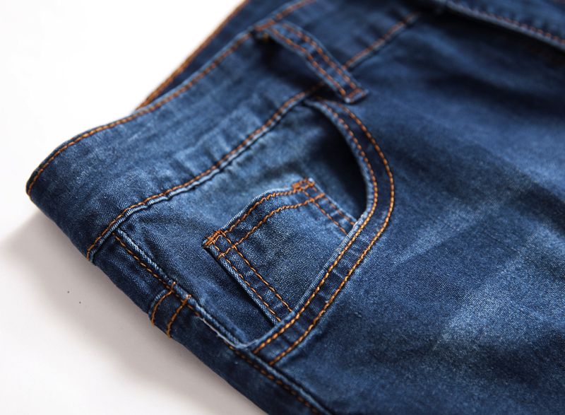 Jeans décontractés pour hommes, coupe slim, déchirés et personnalisés, pour le commerce transfrontalier, élégants et polyvalents_voghion.com