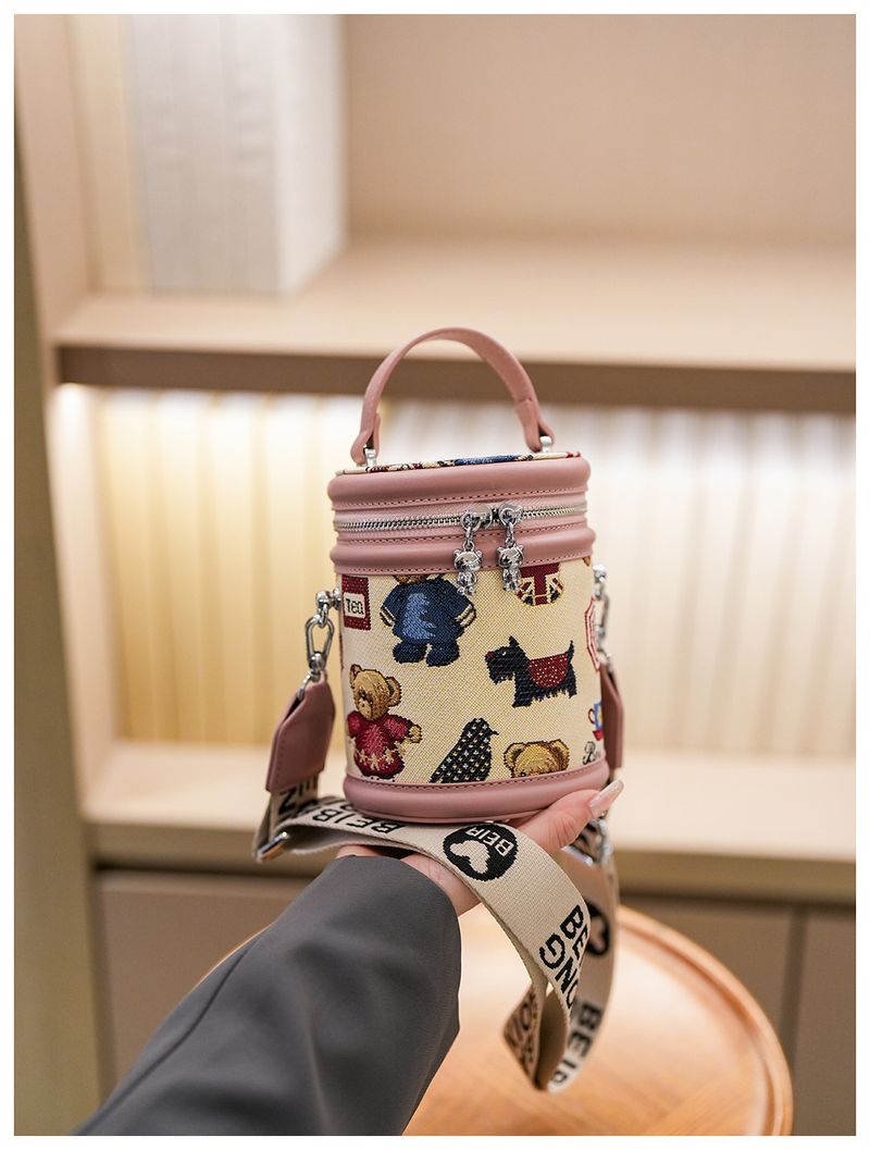 Borsa a secchiello da donna, borsa a tracolla di tendenza, borsa da pendolare alla moda_voghion.com