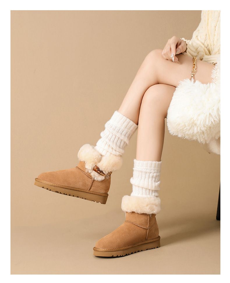 Designerstiefel Schneepelz Pelzige Winterstiefel Damenstiefel Dicke Unterseite Plüschschuhe Mar Tin Boot Herrenstiefeletten_voghion.com