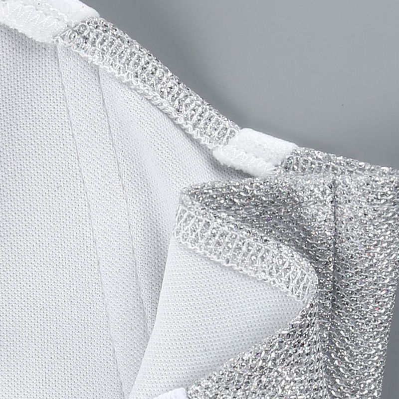 Women's fashion temperament sparkly fishbone waist vest_voghion.com