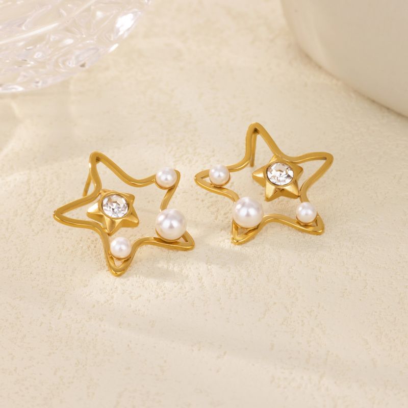 Retro Ethnic Bohemian Vacation Beach Kreative Einfache Mode Pentagramm Ohrringe Damen Süßes Und Kühles Temperament Vielseitige Ohrringe_voghion.com