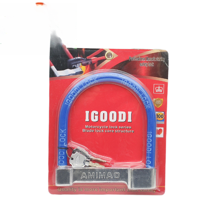 Electric Waterproof Anti-Pry U-Shaped Motorcycle Anti-Theft Vehicle Lock_voghion.com