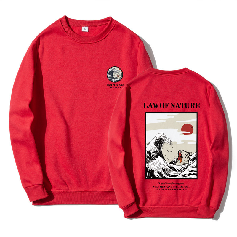 Trendy brand funny cat wave autumn and winter men and women leisure fleece sweater pullover Hoodie sweater men_voghion.com