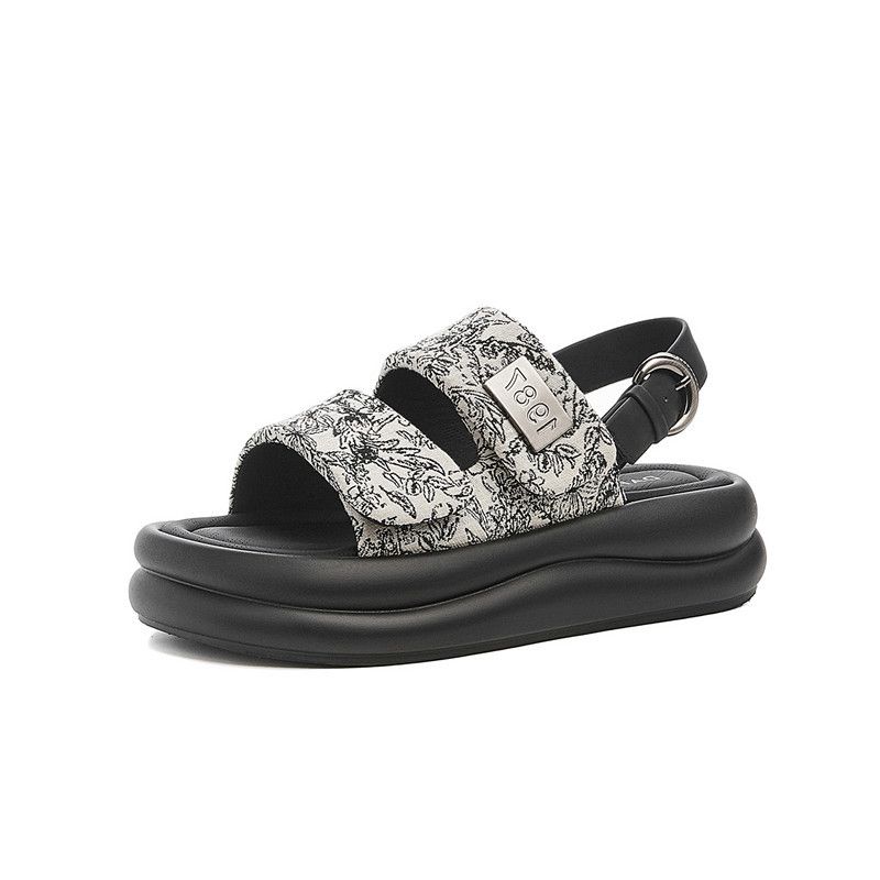 2024 Summer New Chinese Sandals Women Wear Thick Soled Buckle Roman Sandals Hipster Women_voghion.com