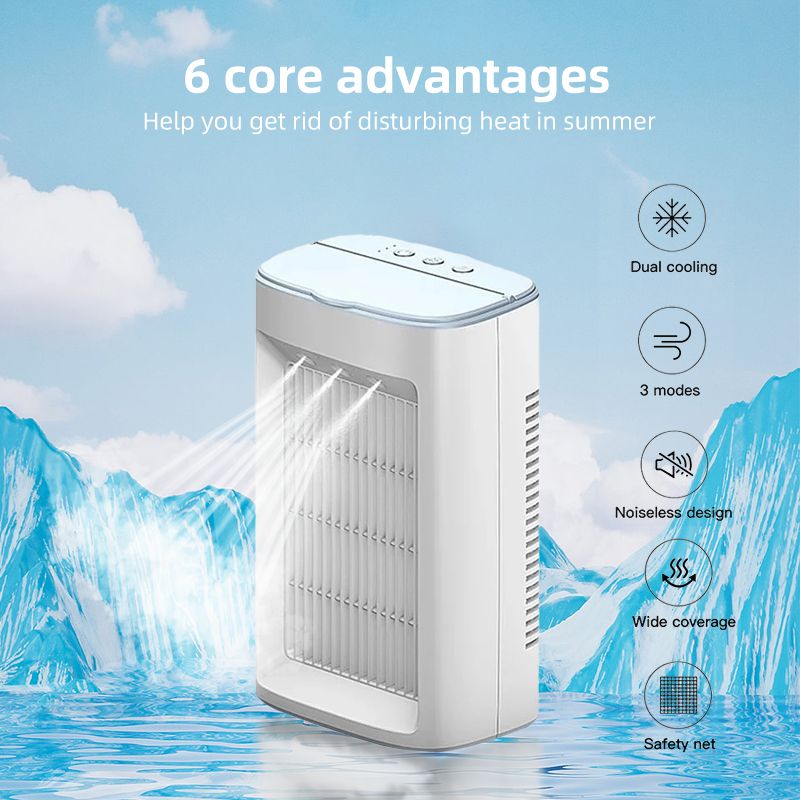 Air Cooler Multifunction Mini Fan USB Electric Fan Water Spray Mist Portable Fan Air Conditioner Humidifier Fan For Home_voghion.com