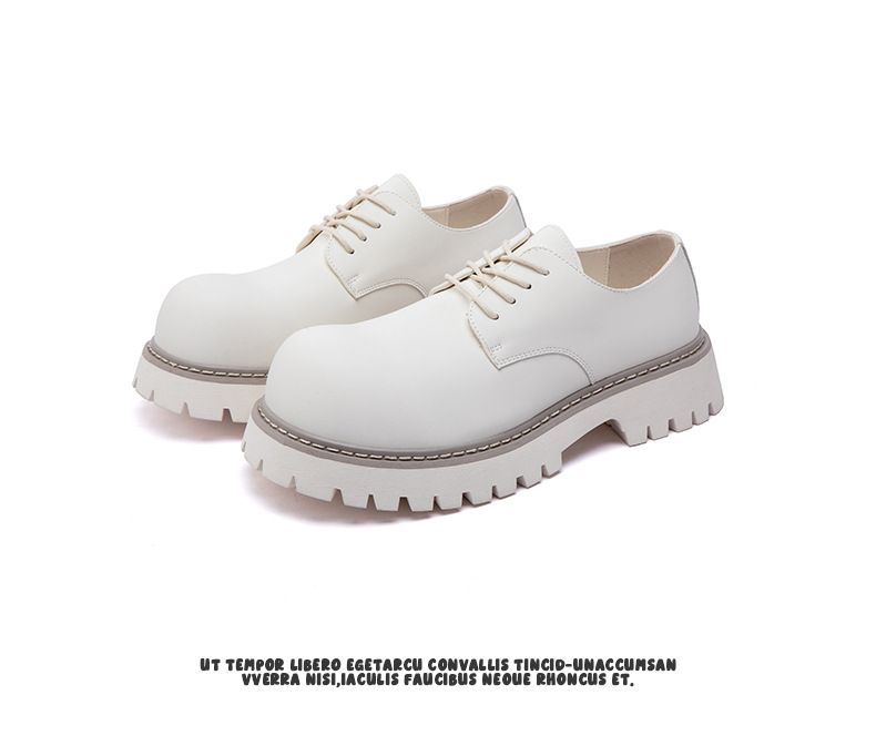 Herren-Derby-Arbeitsstiefel im britischen Stil mit dicker Sohle und größer werdender Sohle, Niche-Schuhe aus weißem Leder, 32057_voghion.com